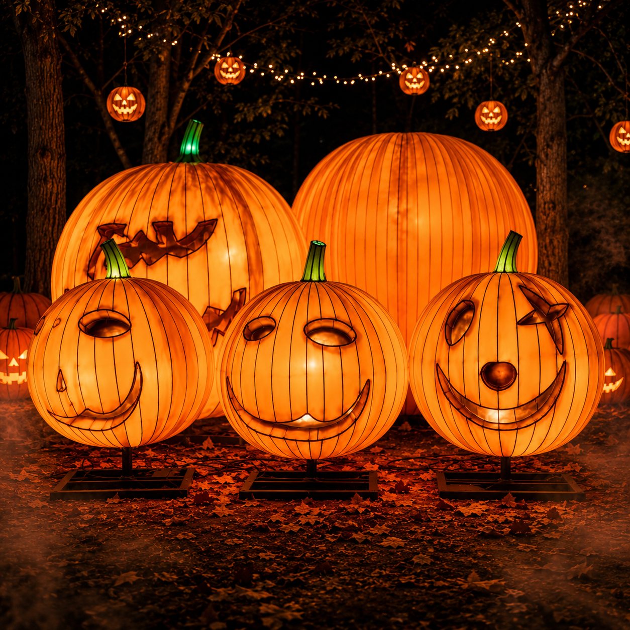 Jack-o'-Lantern Trio Lantern Group