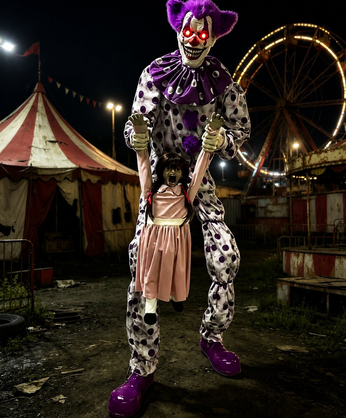 Carnival Clown Stilt Animatronic